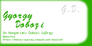 gyorgy dobozi business card